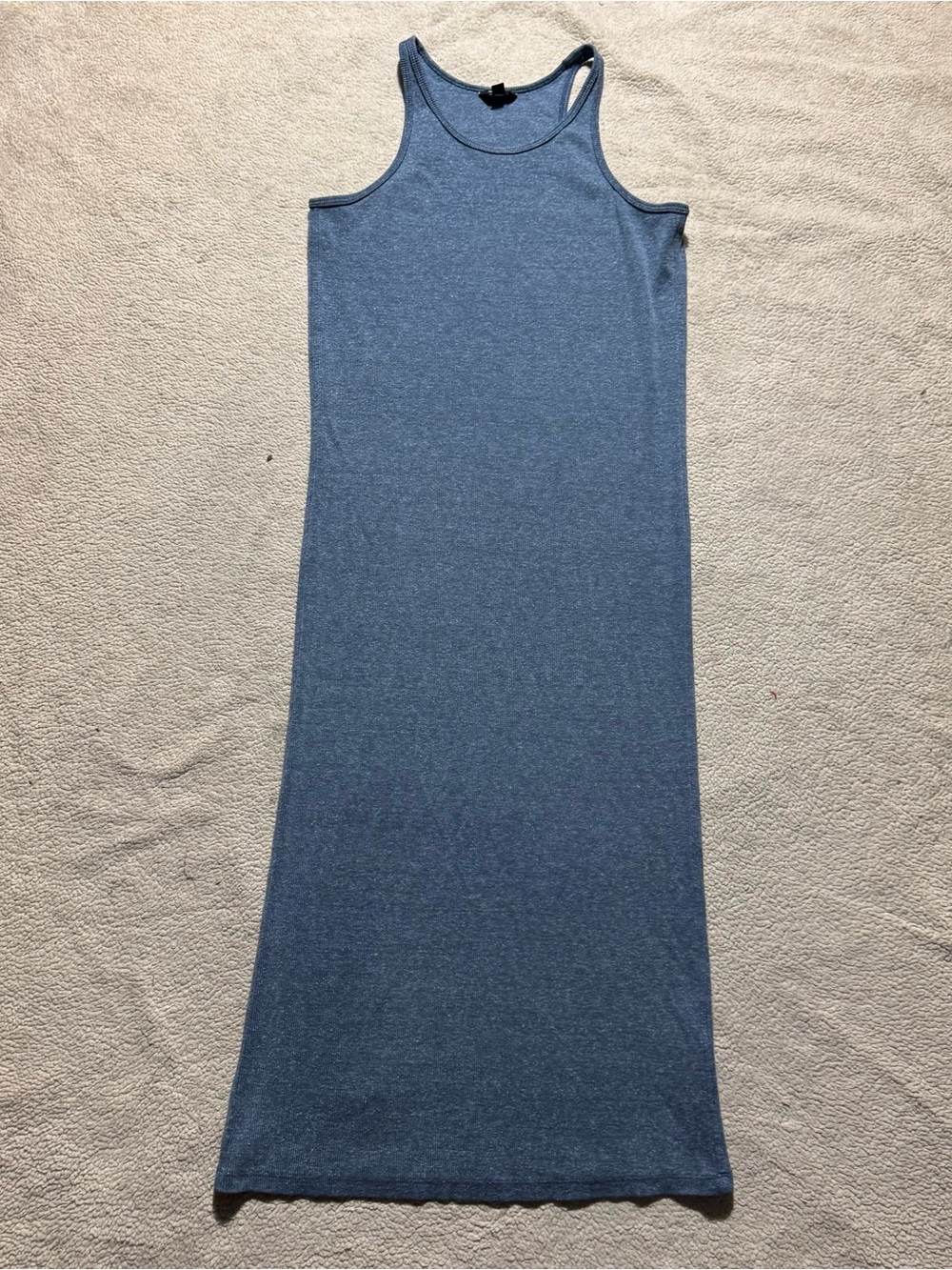 Allbirds Dress Womens Medium Ribbed Tank Sleeveless Racerback Heathered Blue
